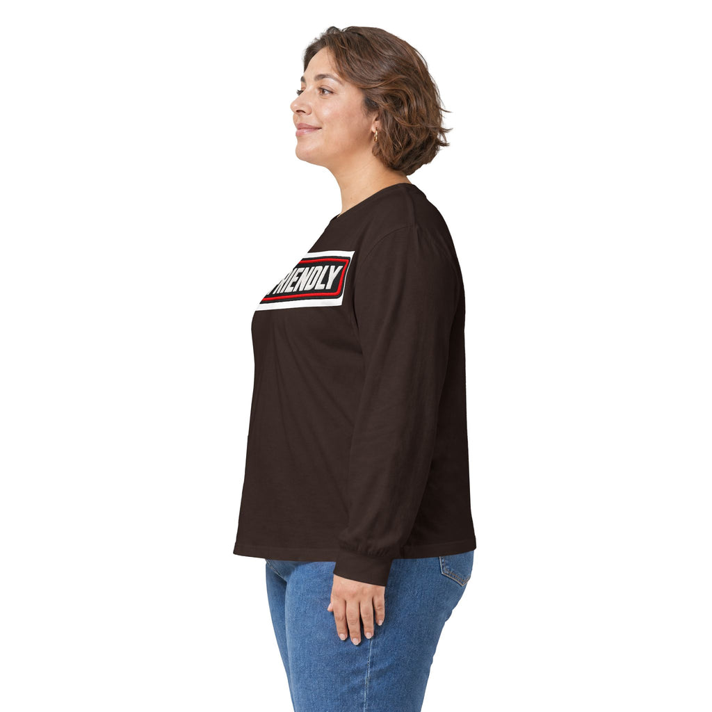 Not Friendly - Service Dog Patch - Unisex Ultra Cotton Long Sleeve Tee