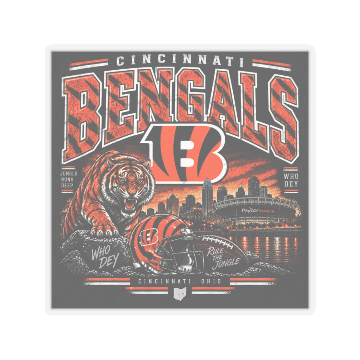Cincinnati Bengals - Kiss-Cut Sticker