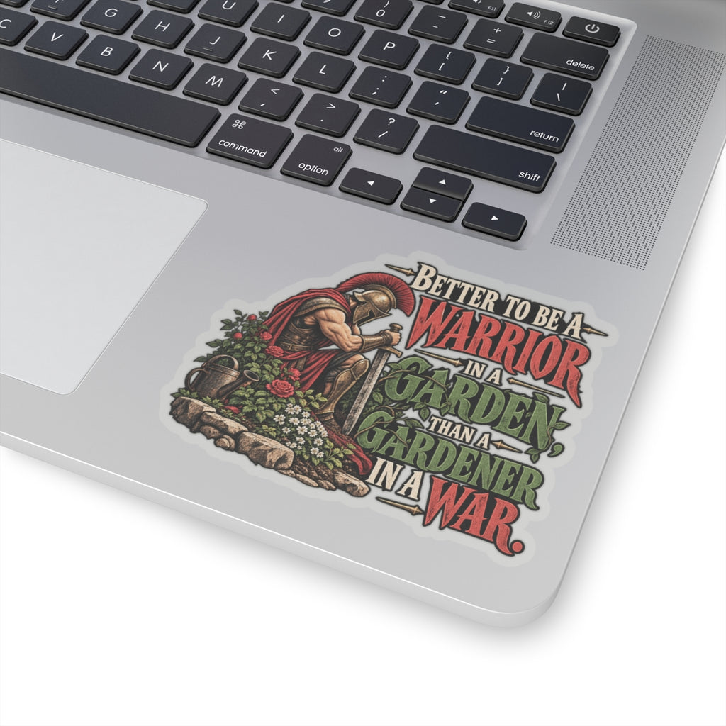 Warrior In A Garden - Kiss-Cut Sticker
