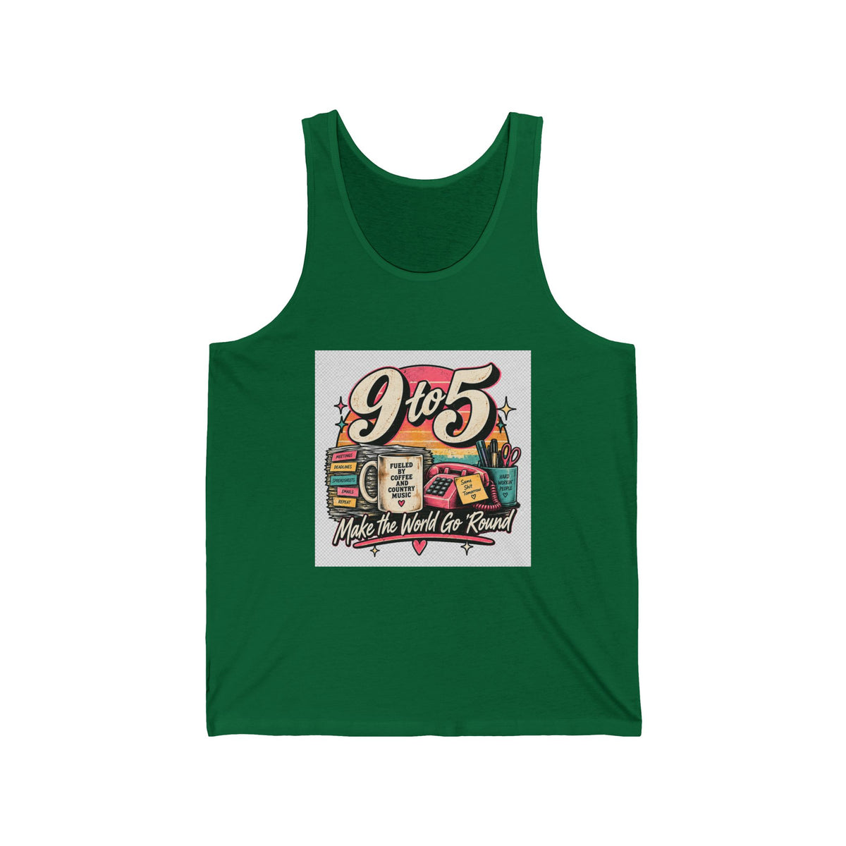 9to5 Make the World Go Round - Athletic Tank