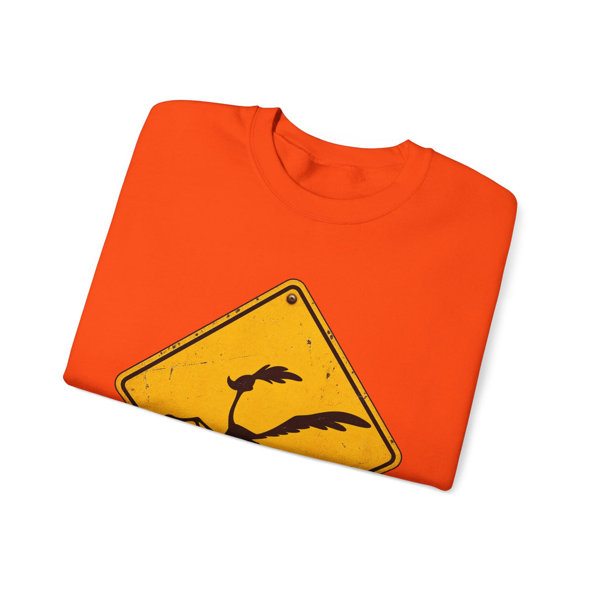 Roadrunner Yellow Diamond Sign - Crewneck Sweatshirt