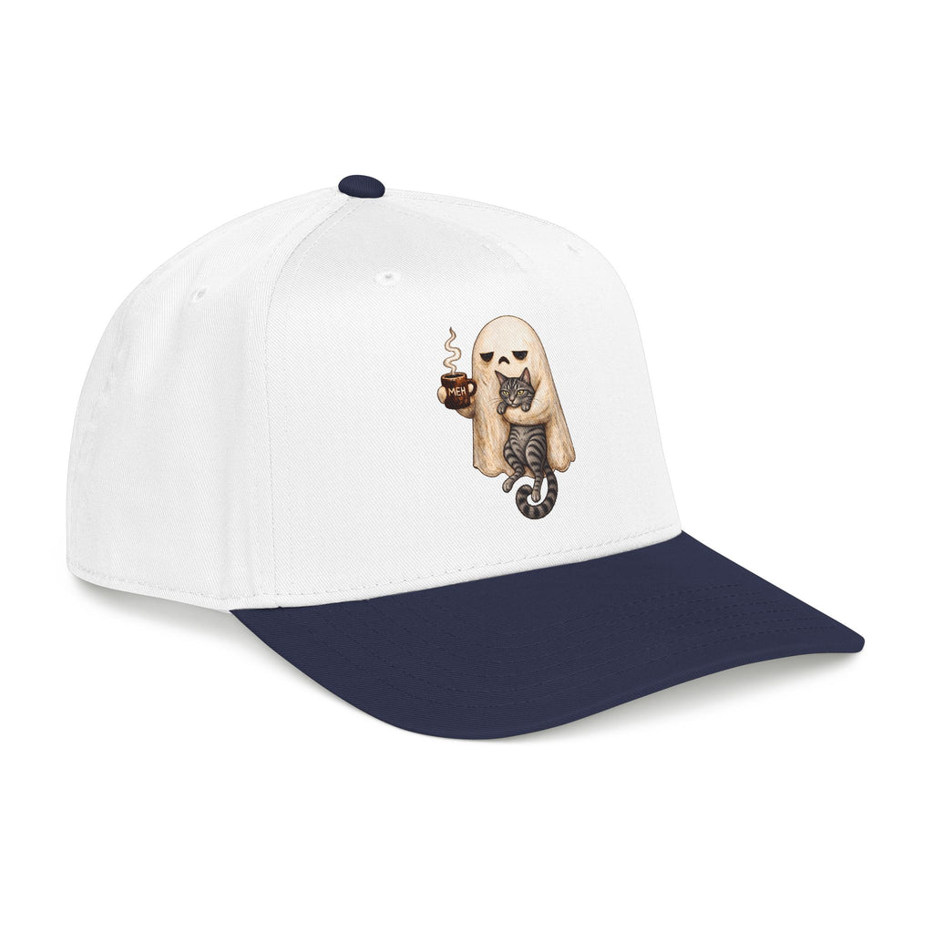 Meh Ghost and Gray Tabby Cat - OTTO Baseball Hat