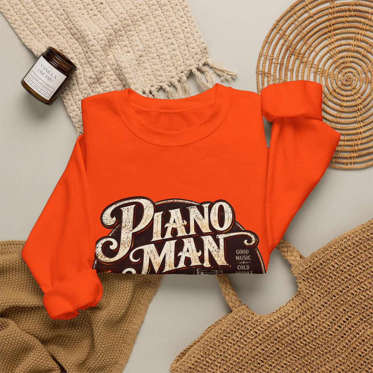 Piano Man Retro Bar - Crewneck Sweatshirt
