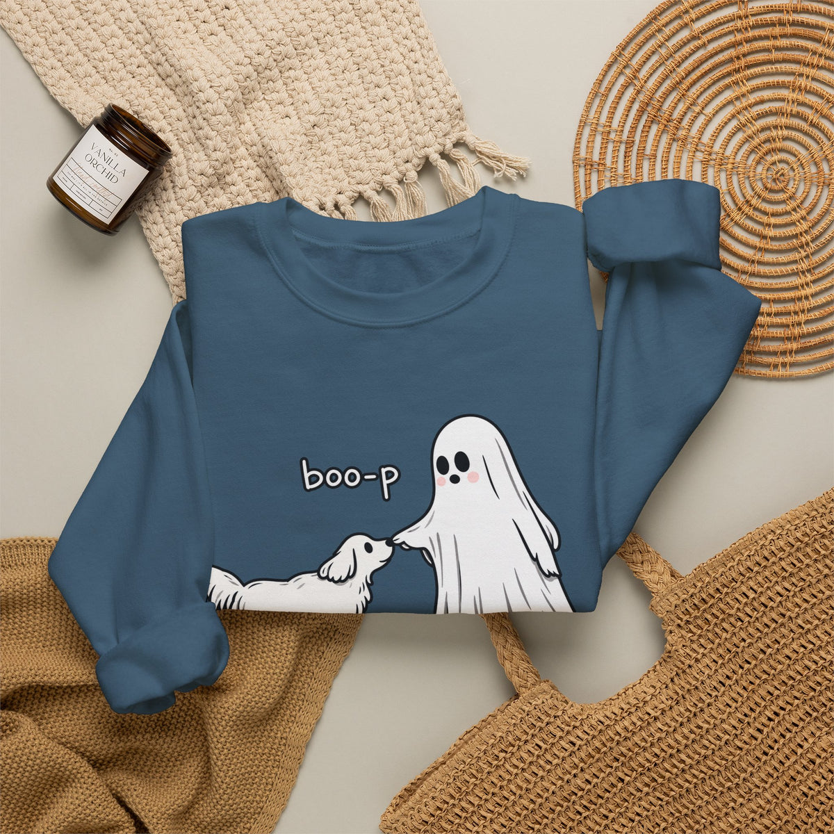 Boo-p Ghost and Dog - Crewneck Sweatshirt