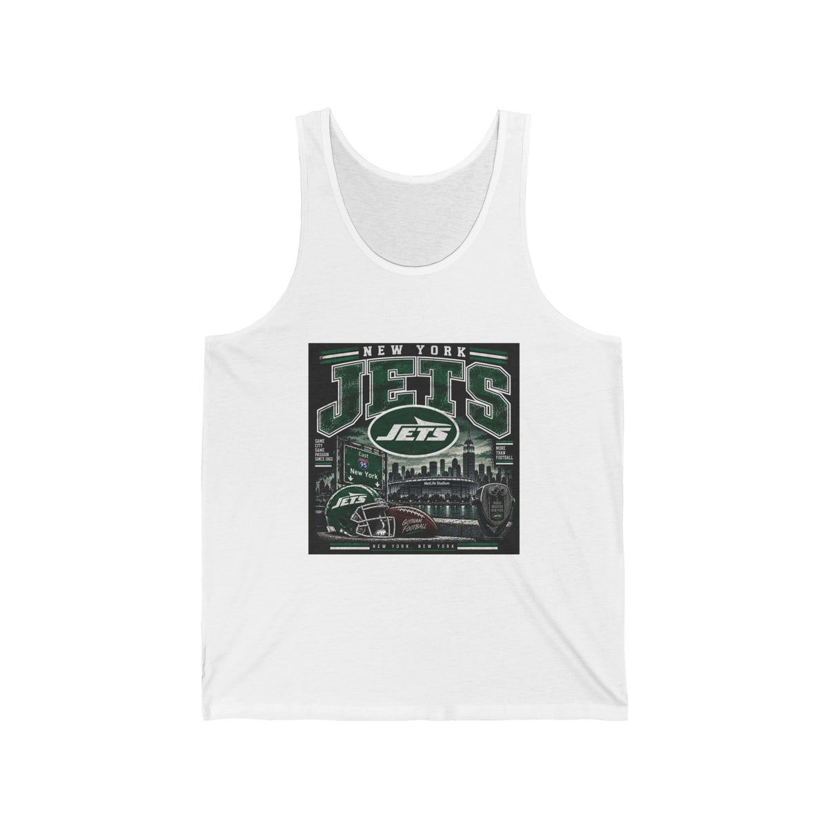 New York Jets Skyline - Athletic Tank