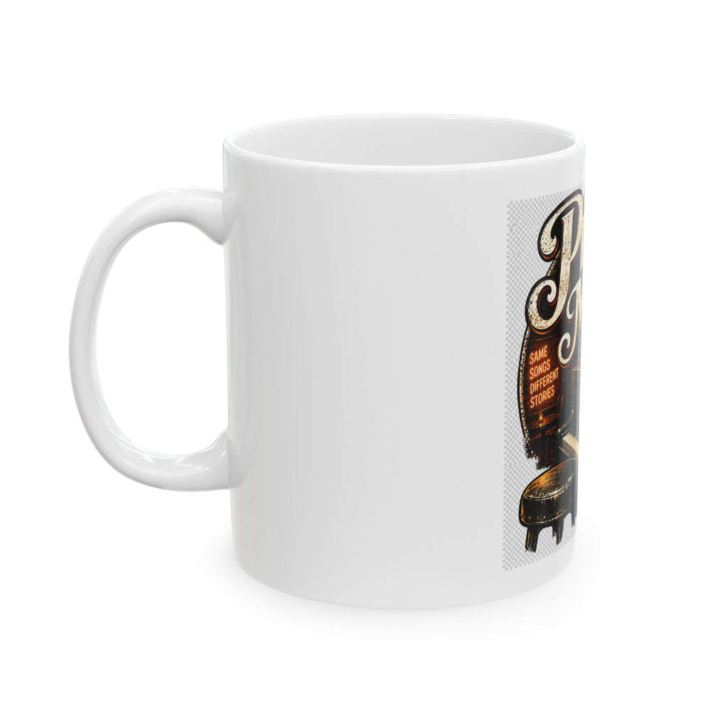 Piano Man Retro Bar - Ceramic Mug 11oz and 15oz