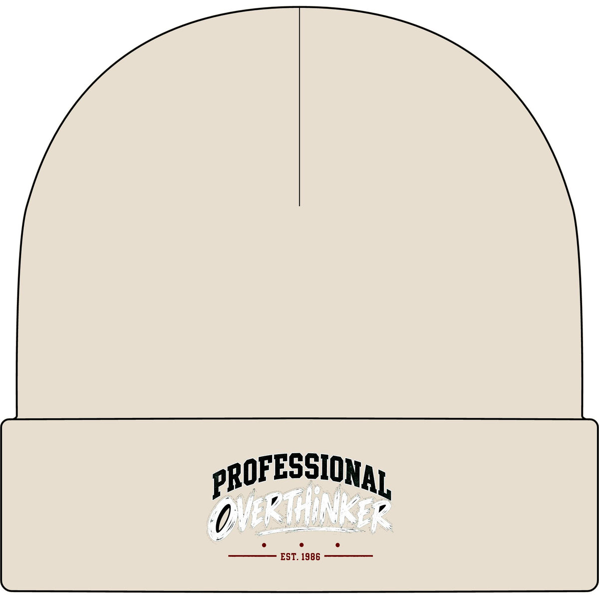 Professional Overthinker - AS Colour 1107 Cuff Beanie