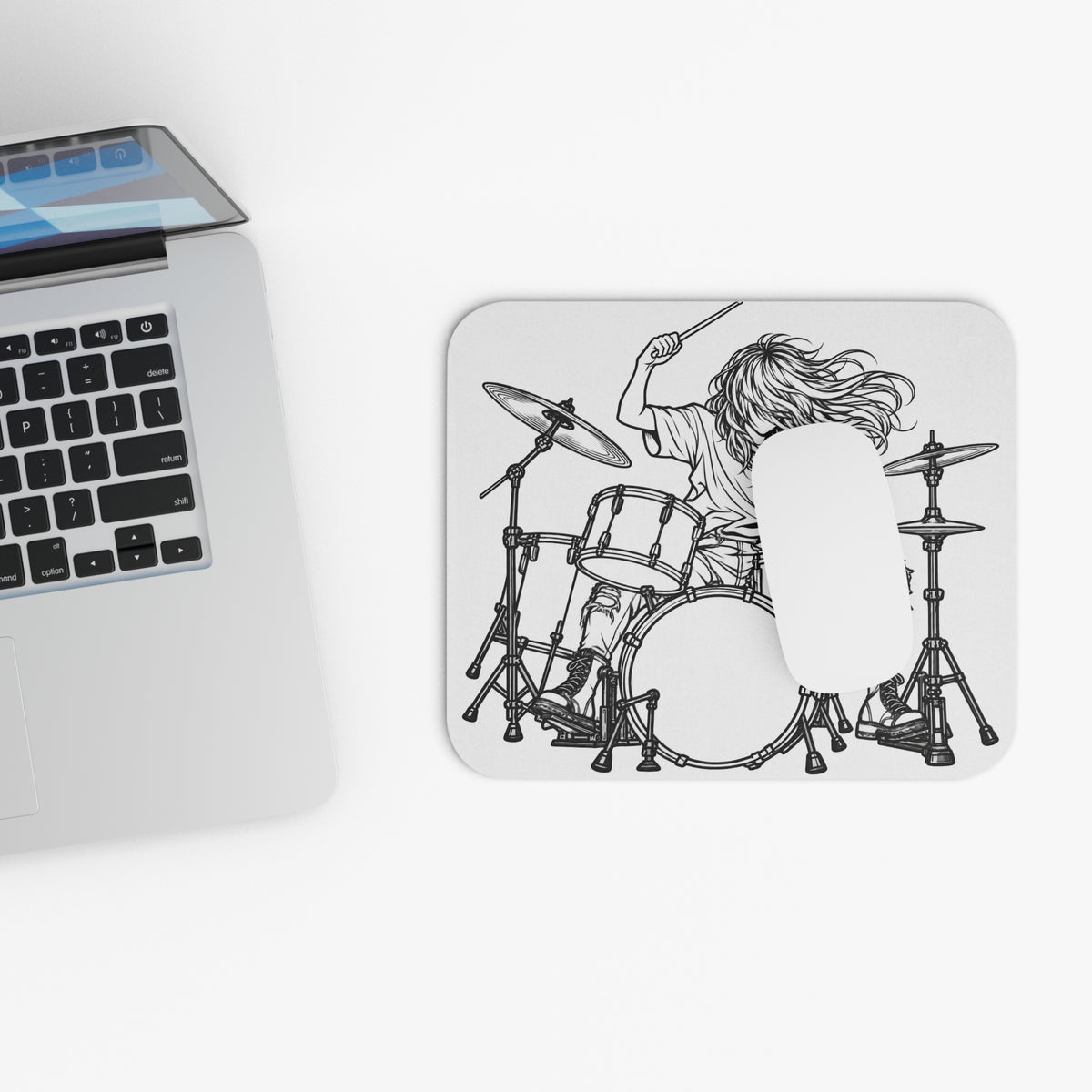 Drummer Sketch - Mouse Pad