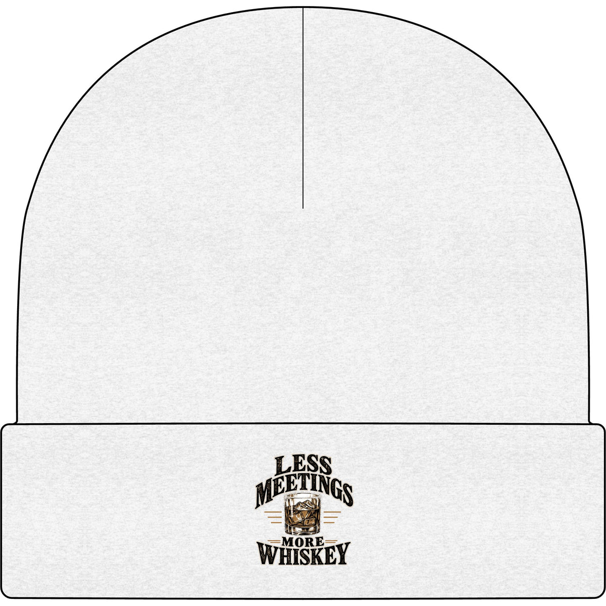 Less Meetings More Whiskey - AS Colour 1107 Cuff Beanie