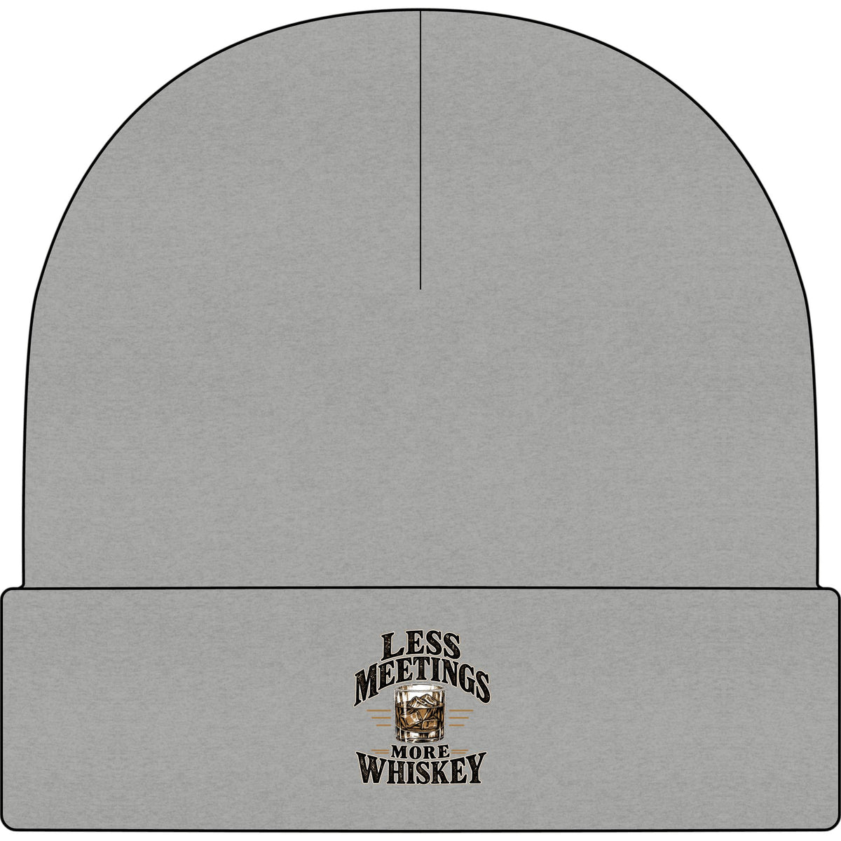 Less Meetings More Whiskey - AS Colour 1107 Cuff Beanie