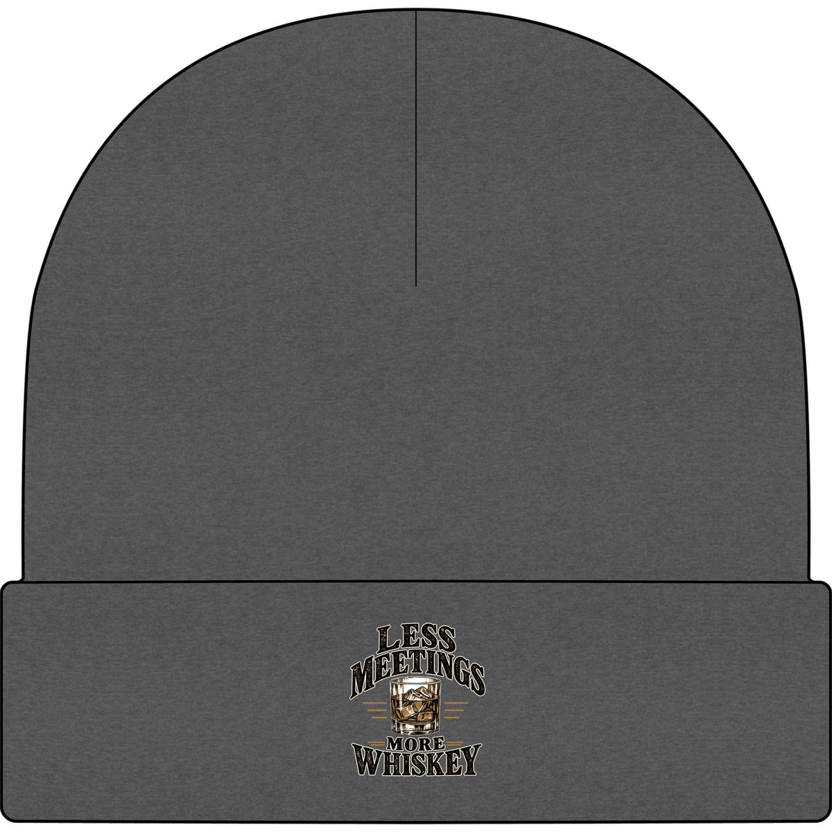 Less Meetings More Whiskey - AS Colour 1107 Cuff Beanie