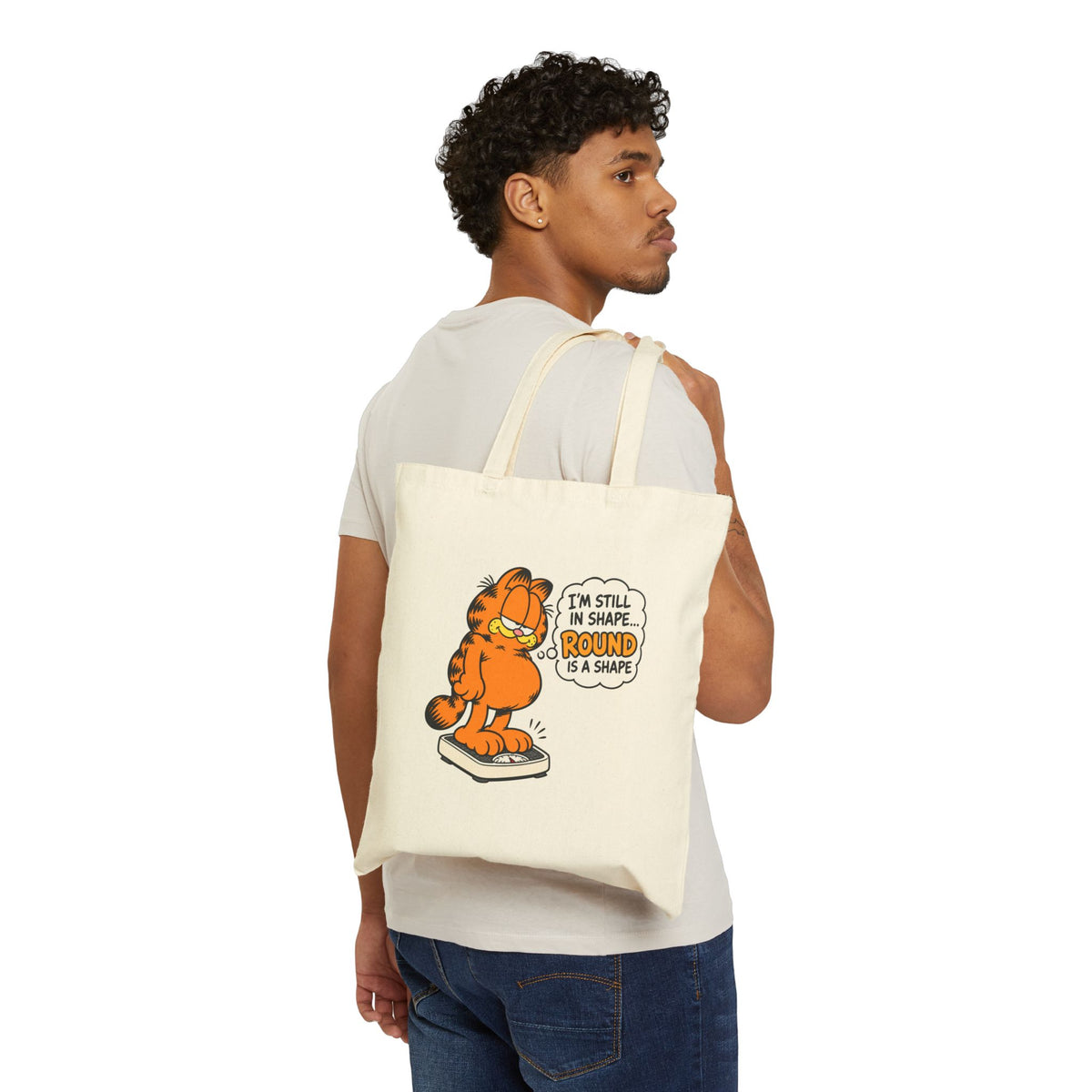 Round Shape Garfield - Canvas Tote