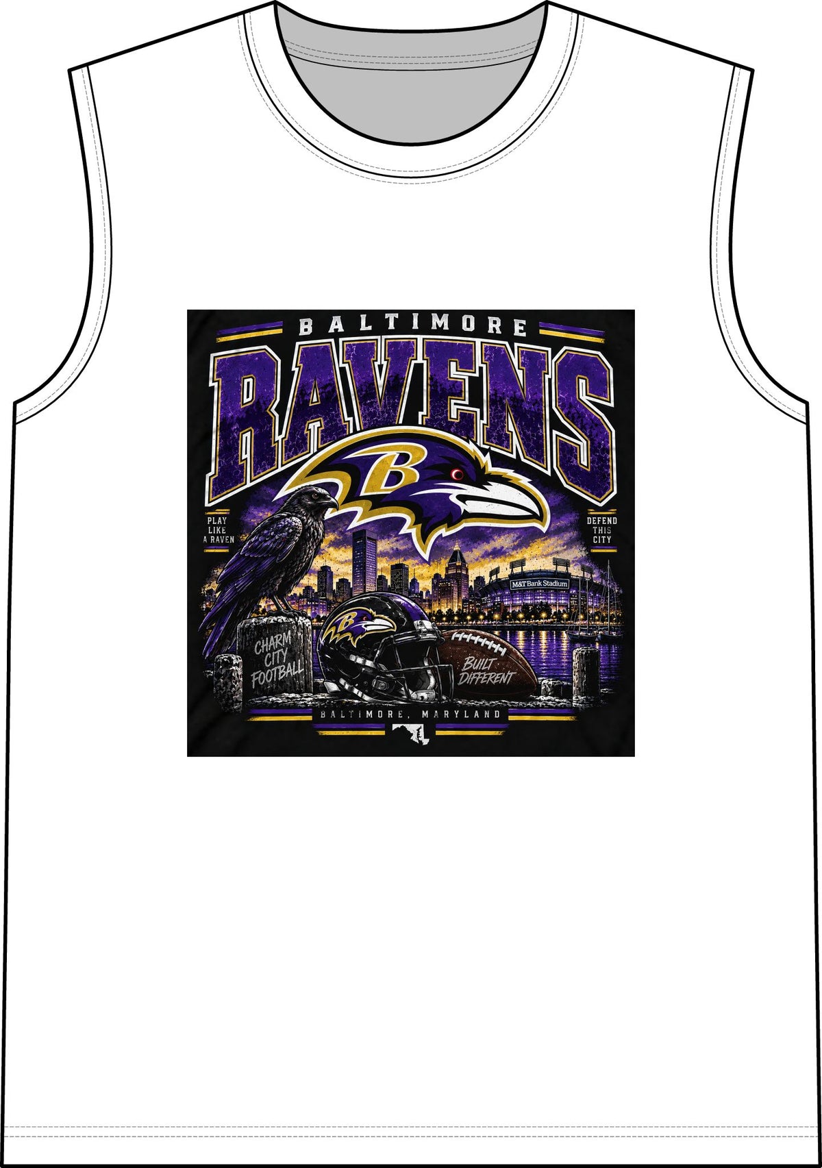 Baltimore Ravens Skyline Tee - Classic Tank