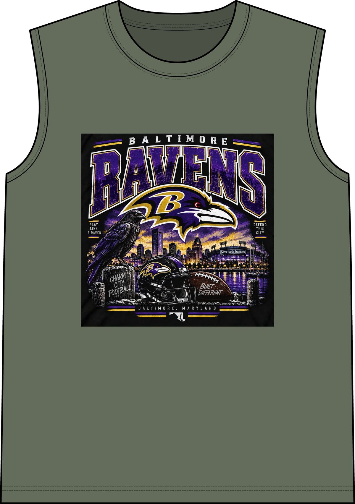 Baltimore Ravens Skyline Tee - Classic Tank