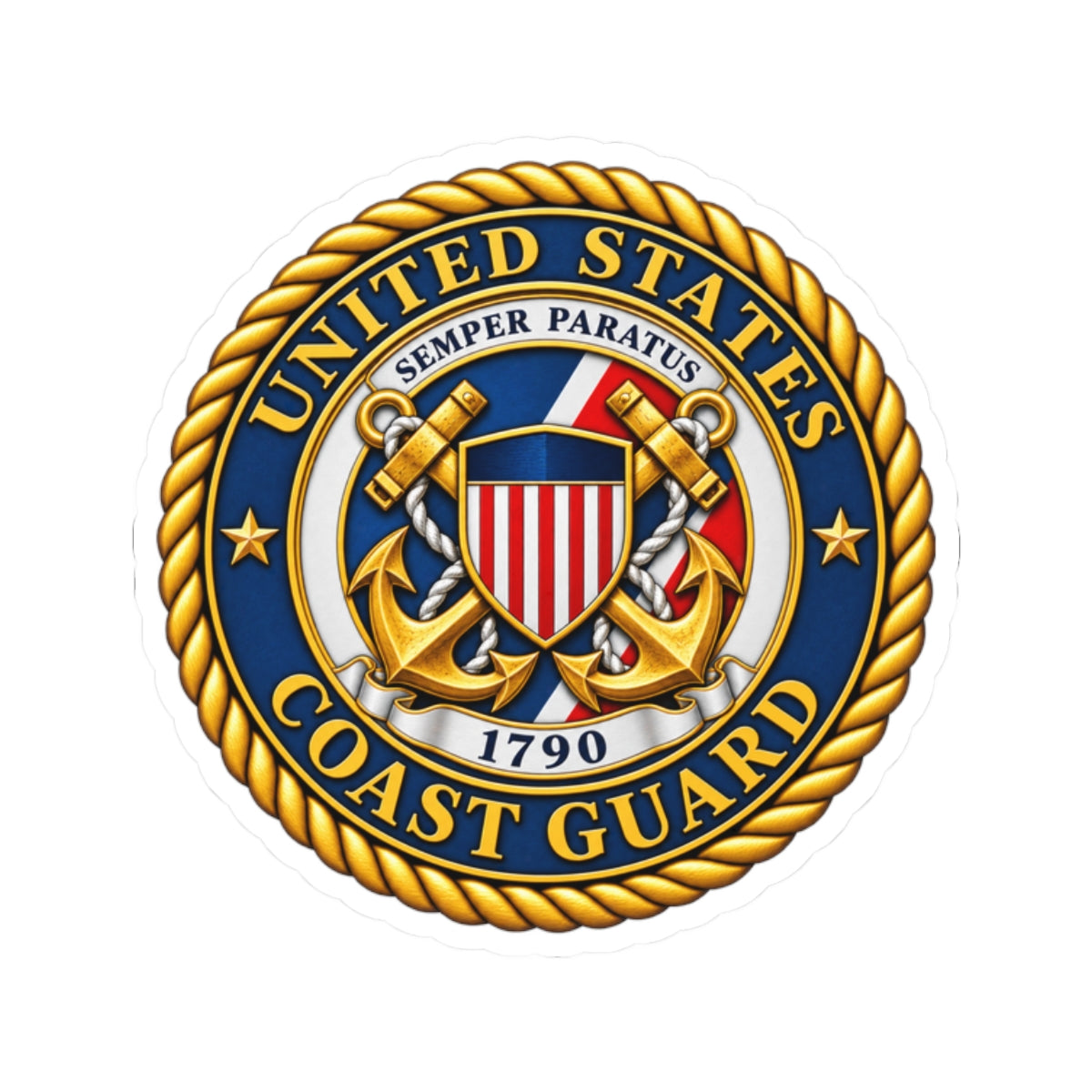 U.S. Coast Guard Emblem - Kiss-Cut Sticker