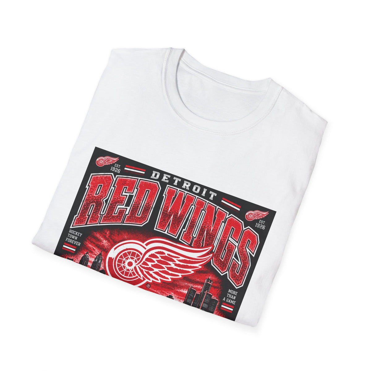Detroit Red Wings Hockey Skyline - Classic Tee