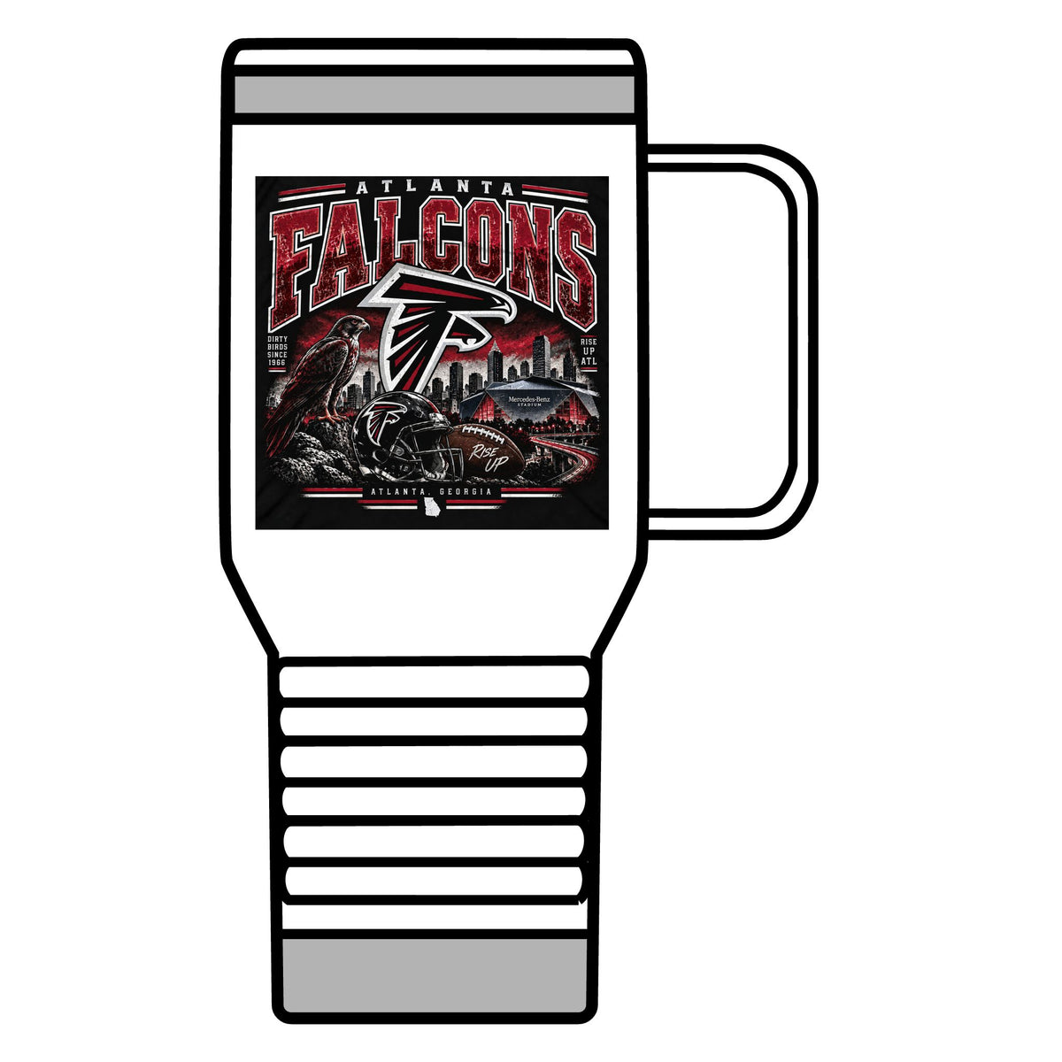 Atlanta Falcons Rise Up - 20oz Insulated Mug