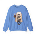 Meh Ghost and Gray Tabby Cat - Crewneck Sweatshirt