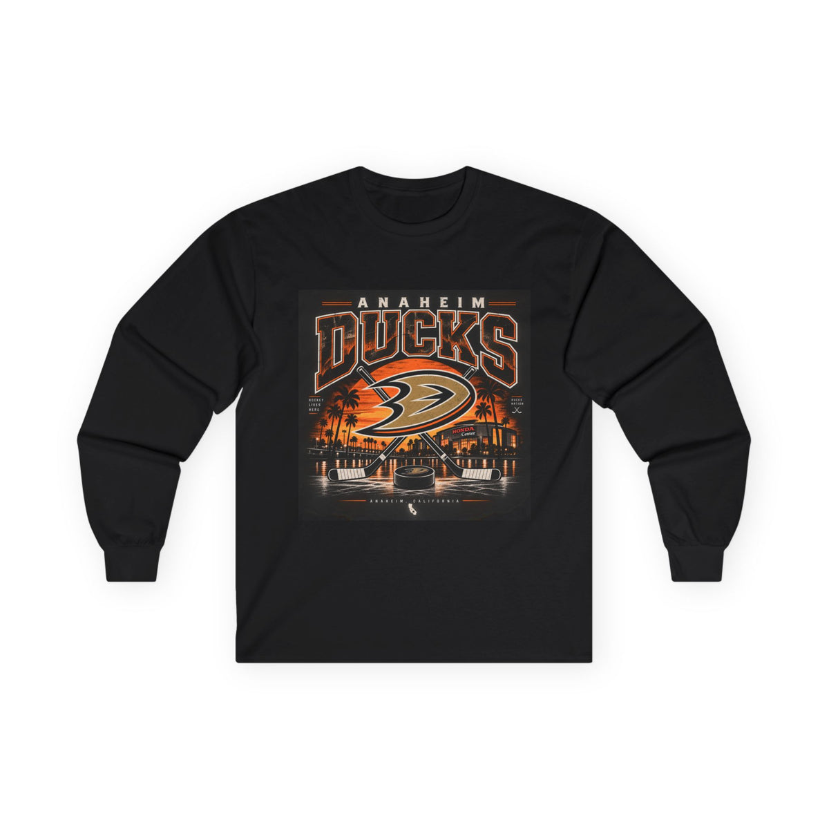 Anaheim Ducks Hockey Nights - Unisex Ultra Cotton Long Sleeve Tee