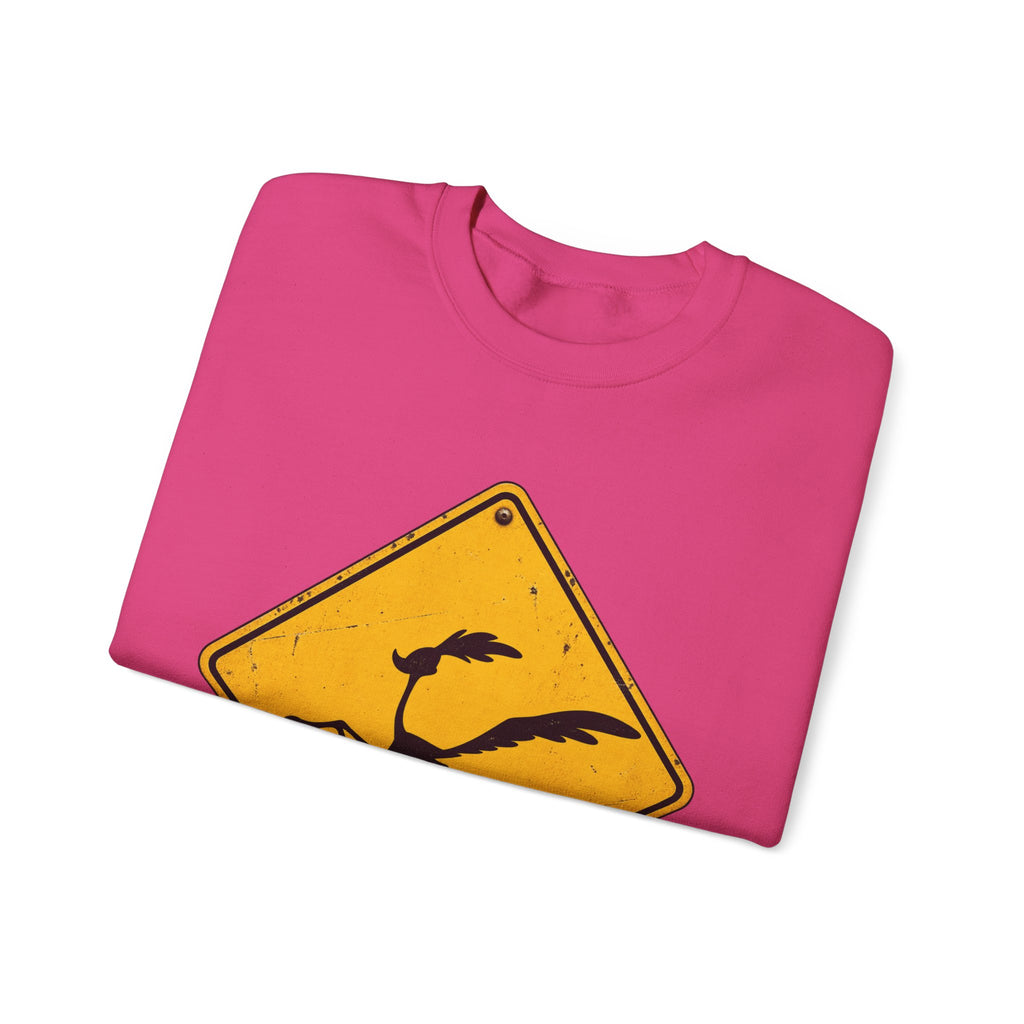 Roadrunner Yellow Diamond Sign - Crewneck Sweatshirt