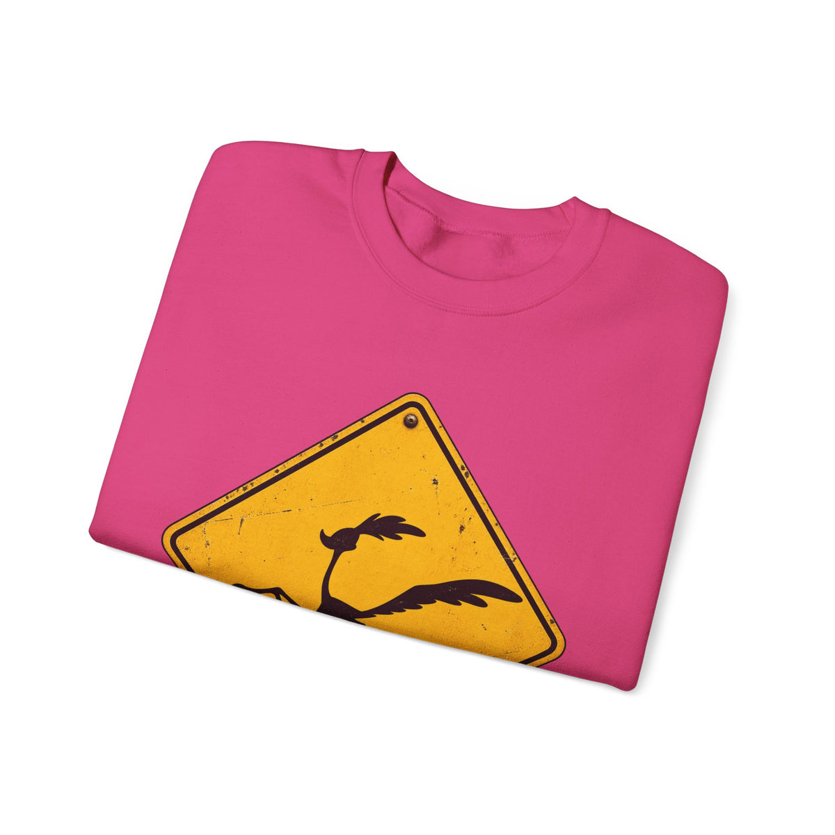 Roadrunner Yellow Diamond Sign - Crewneck Sweatshirt