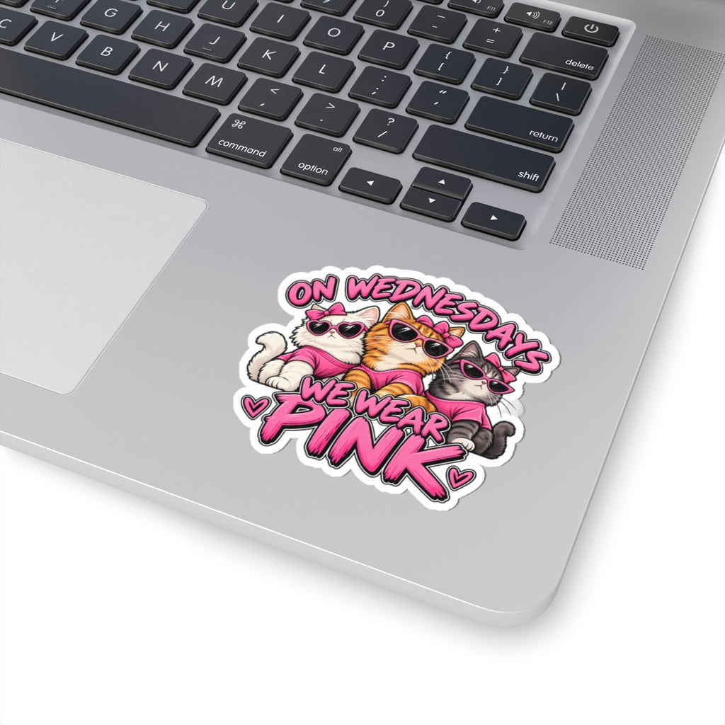 On Wednesdays We Wear Pink - Kiss-Cut Sticker