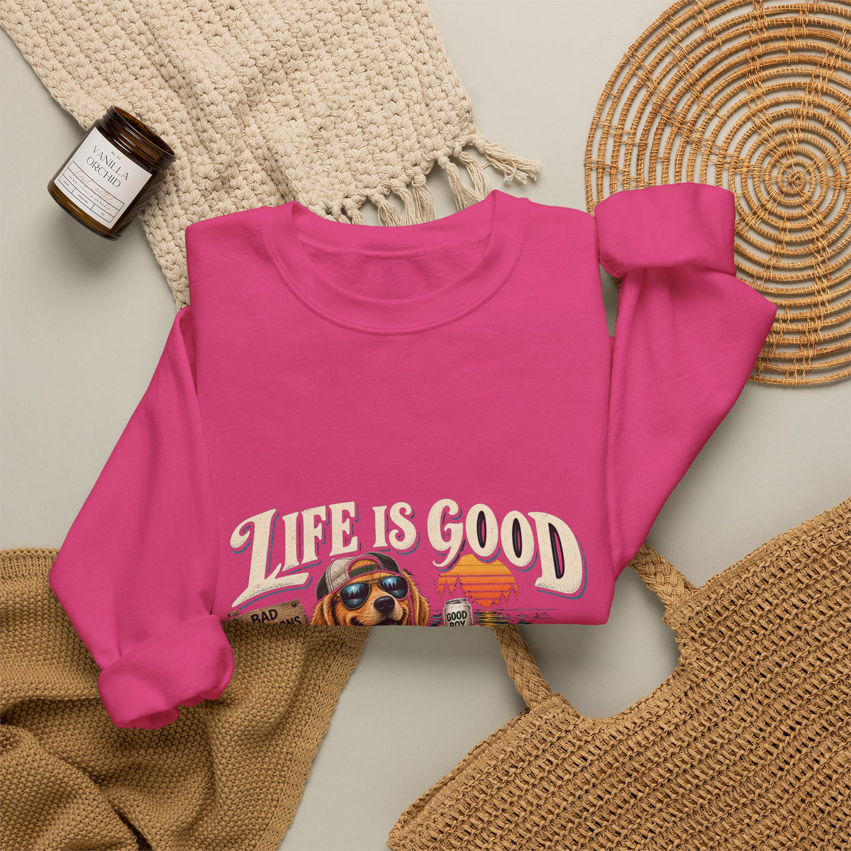 Life is Good Floatin' - Crewneck Sweatshirt