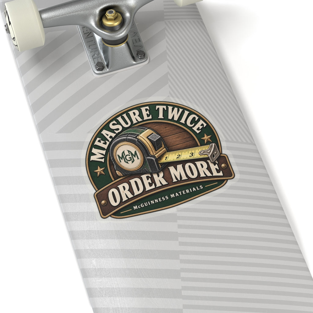 Measure Twice, Order More - Kiss-Cut Sticker
