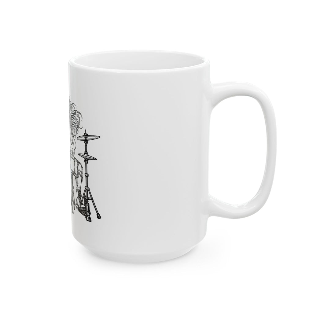 Drummer Sketch - Ceramic Mug 11oz and 15oz