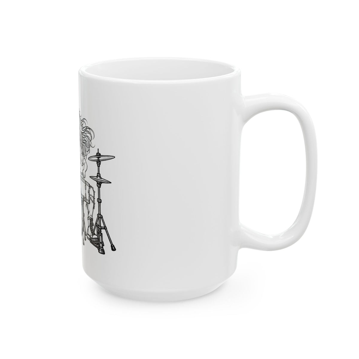 Drummer Sketch - Ceramic Mug 11oz and 15oz