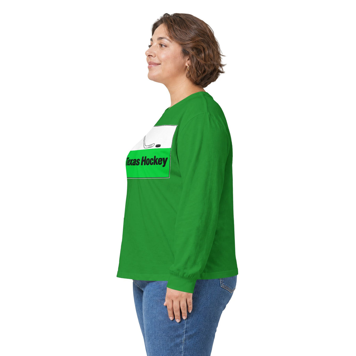Texas Hockey Flag - Unisex Ultra Cotton Long Sleeve Tee