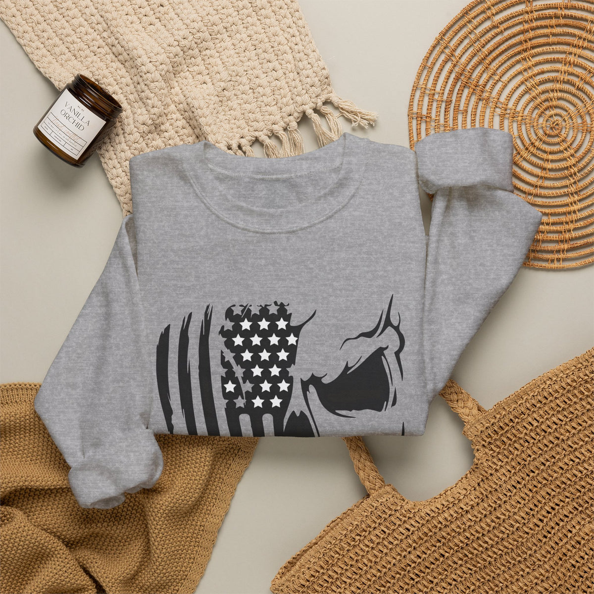 Stars, Stripes & Skulls - Crewneck Sweatshirt