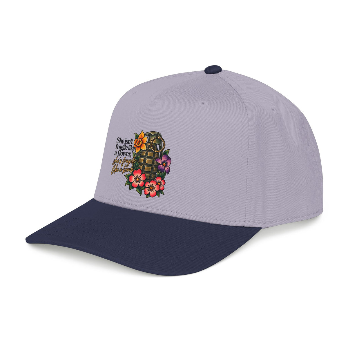Fragile Like a Bomb - Floral Grenade - OTTO Baseball Hat
