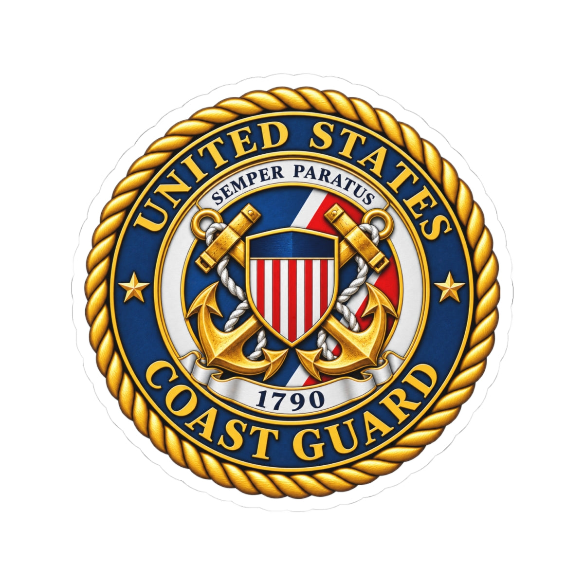 U.S. Coast Guard Emblem - Kiss-Cut Sticker