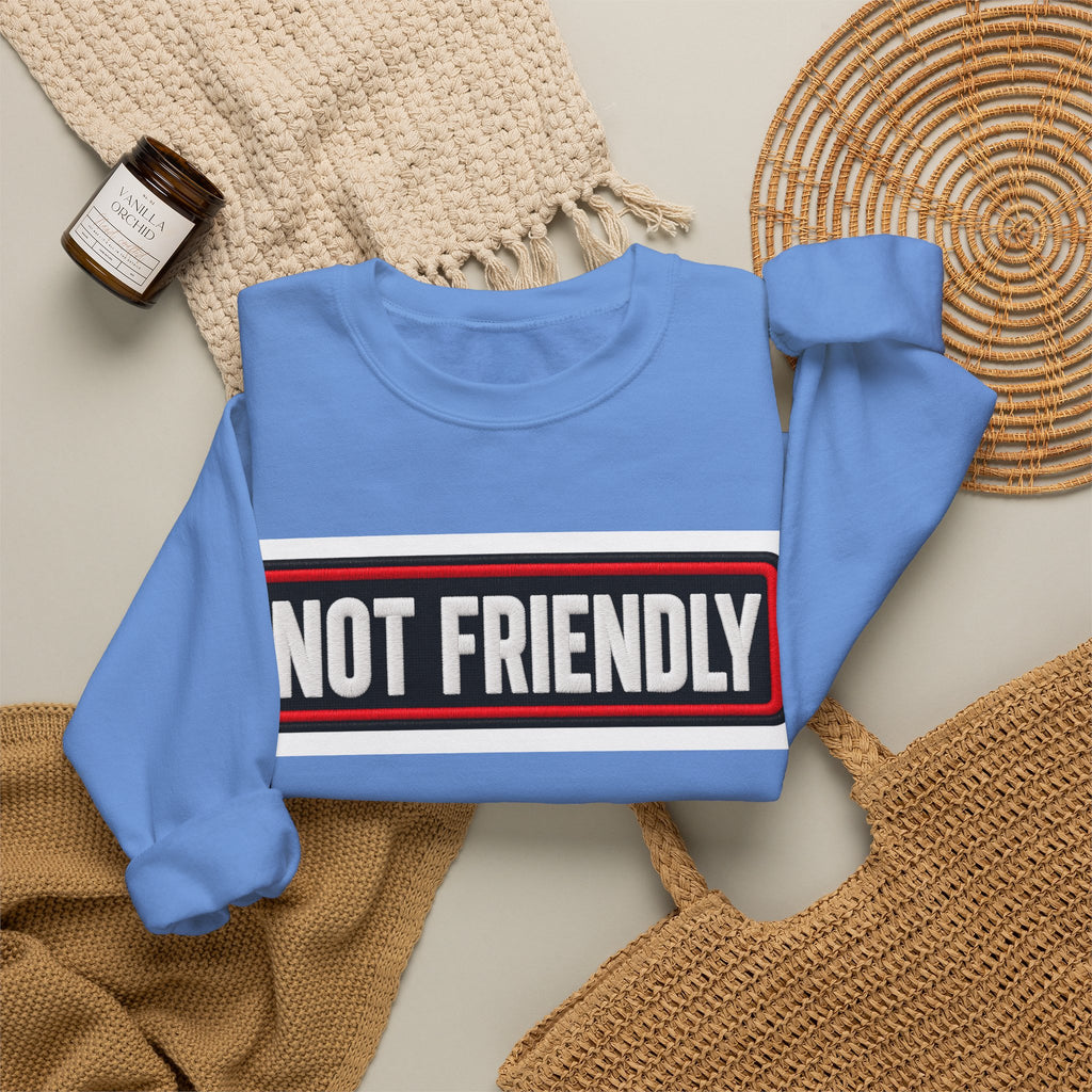 Not Friendly - Service Dog Patch - Crewneck Sweatshirt