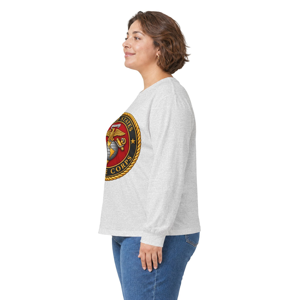 U.S. Marine Corps Emblem - Unisex Ultra Cotton Long Sleeve Tee