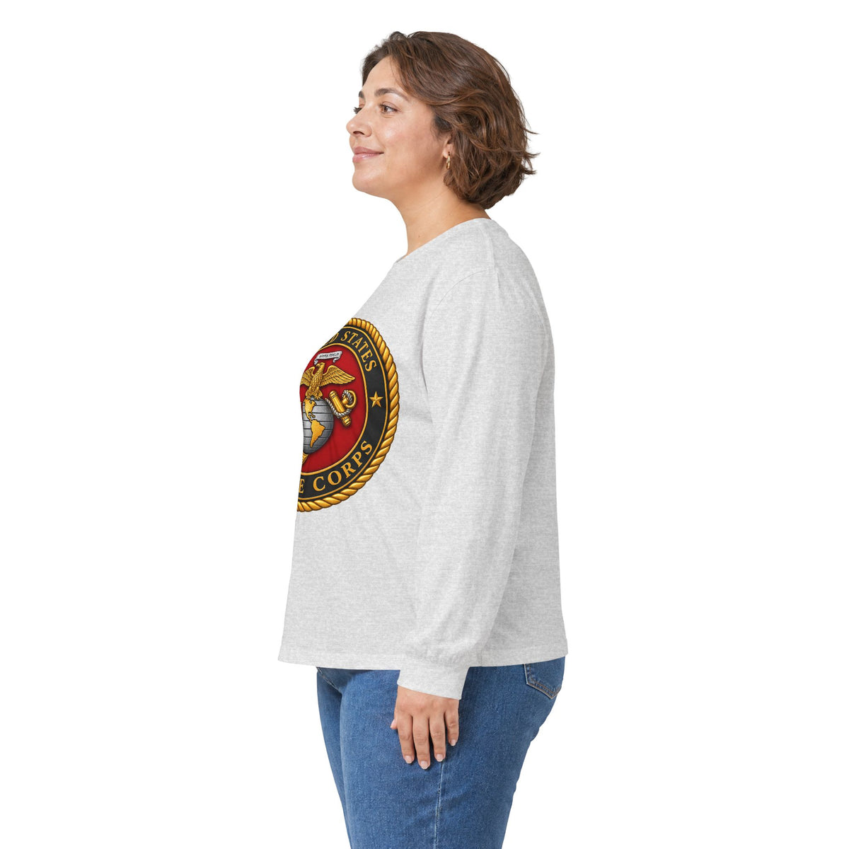 U.S. Marine Corps Emblem - Unisex Ultra Cotton Long Sleeve Tee