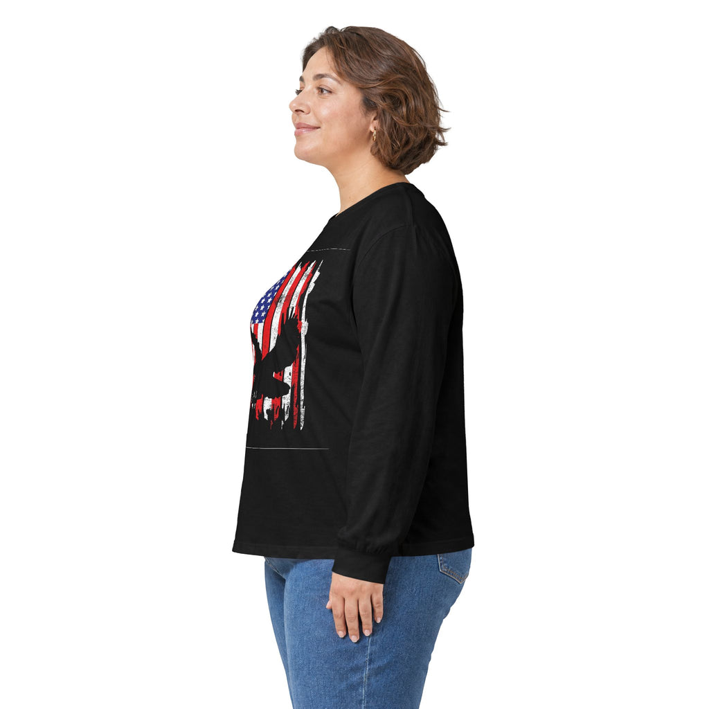 Old Glory Eagle - Unisex Ultra Cotton Long Sleeve Tee