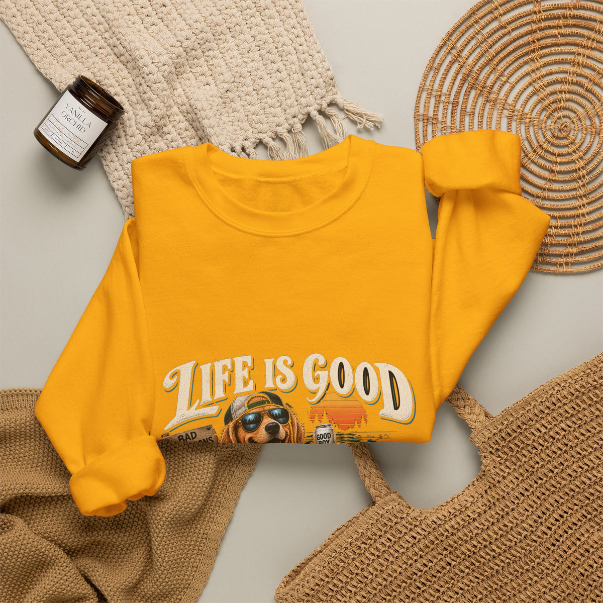 Life is Good Floatin' - Crewneck Sweatshirt