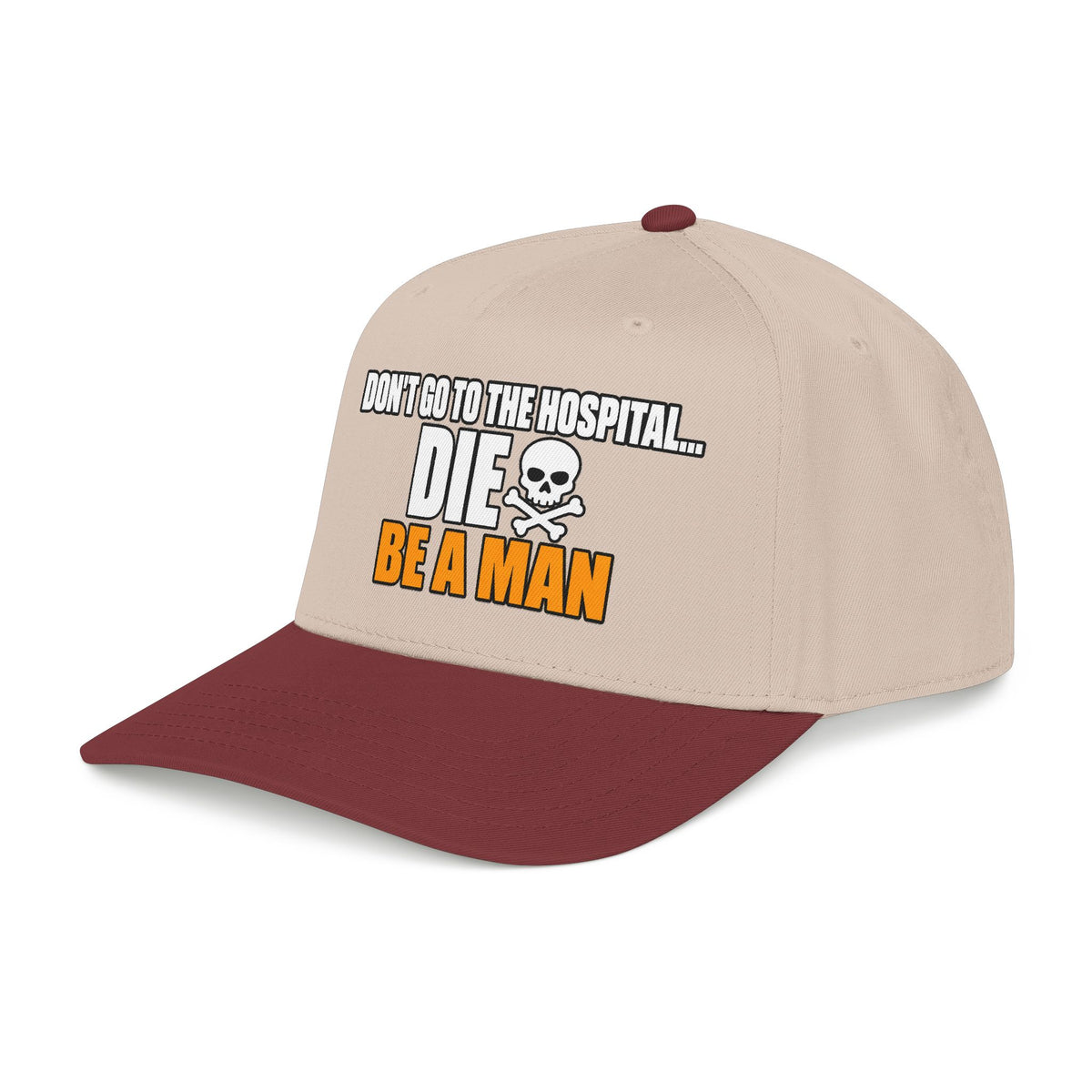 Dont Go to the Hospital - White Outlined - OTTO Baseball Hat