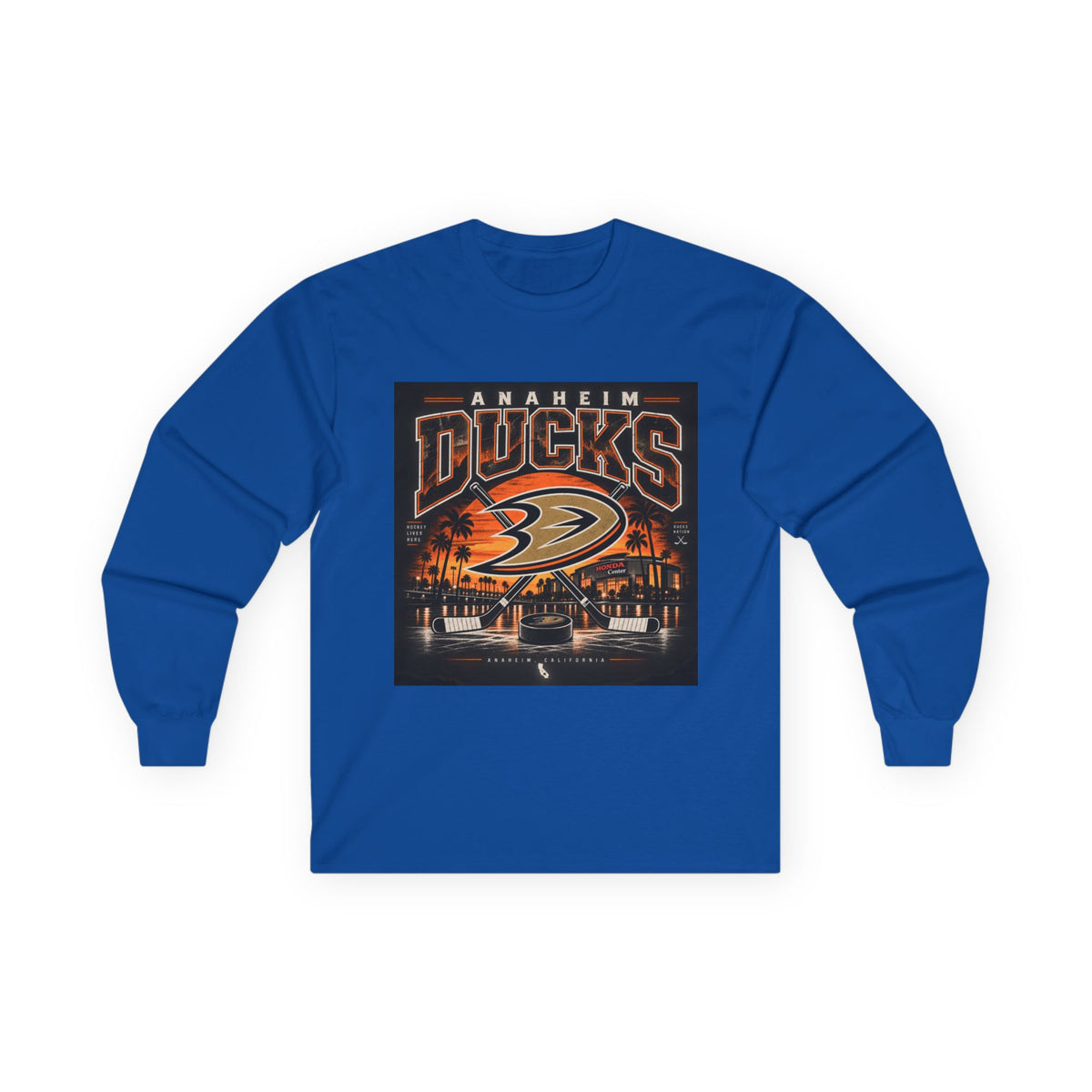 Anaheim Ducks Hockey Nights - Unisex Ultra Cotton Long Sleeve Tee