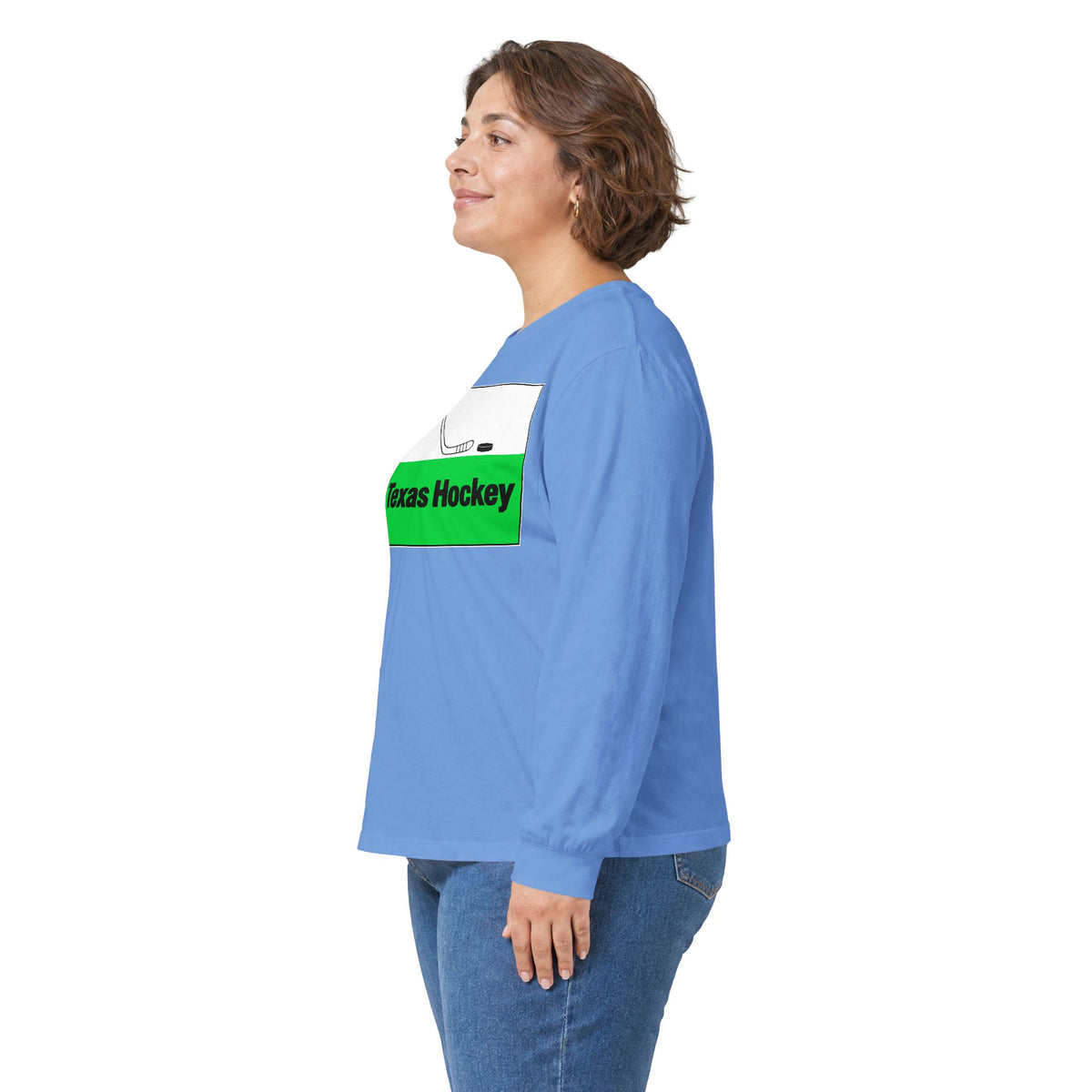 Texas Hockey Flag - Unisex Ultra Cotton Long Sleeve Tee