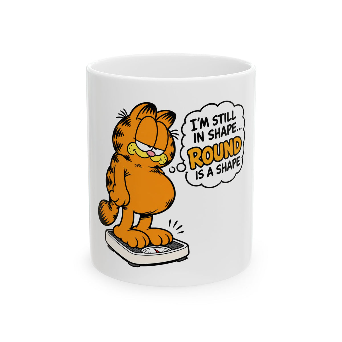 Round Shape Garfield - Ceramic Mug 11oz and 15oz