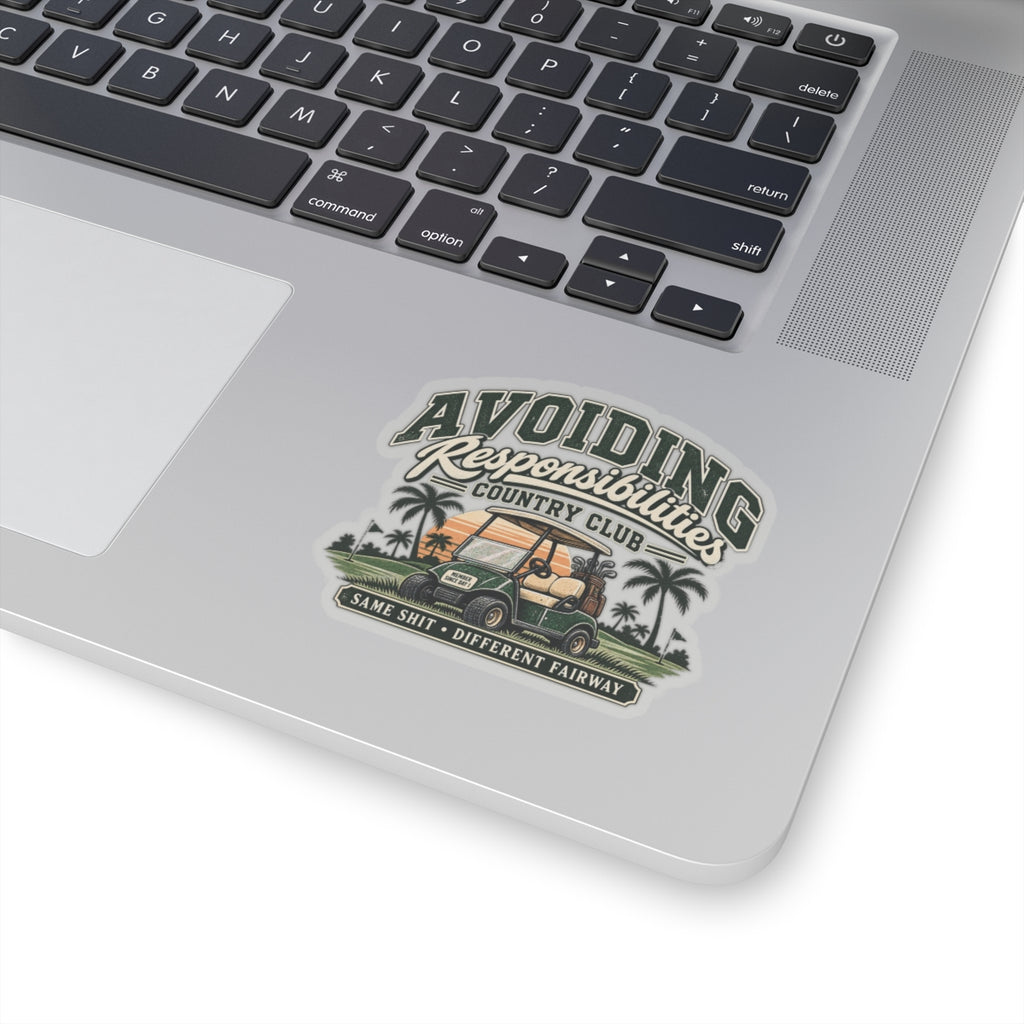Avoiding Responsibility Country Club - Kiss-Cut Sticker