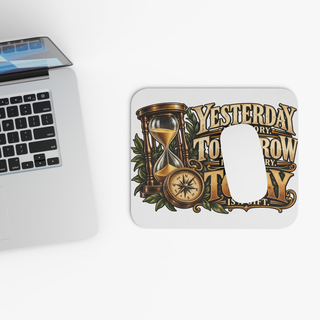 Yesterday Tomorrow Today - Transparent - Mouse Pad