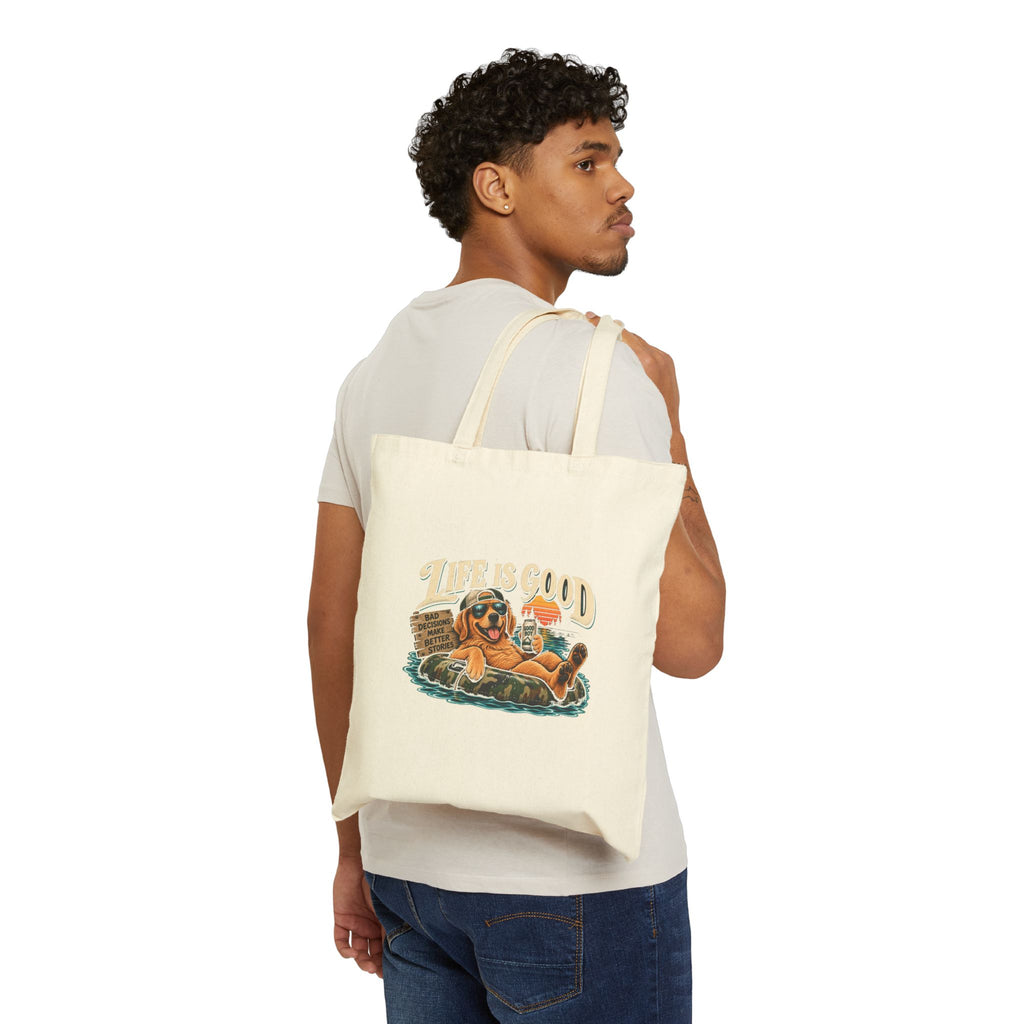 Life is Good Floatin' - Canvas Tote