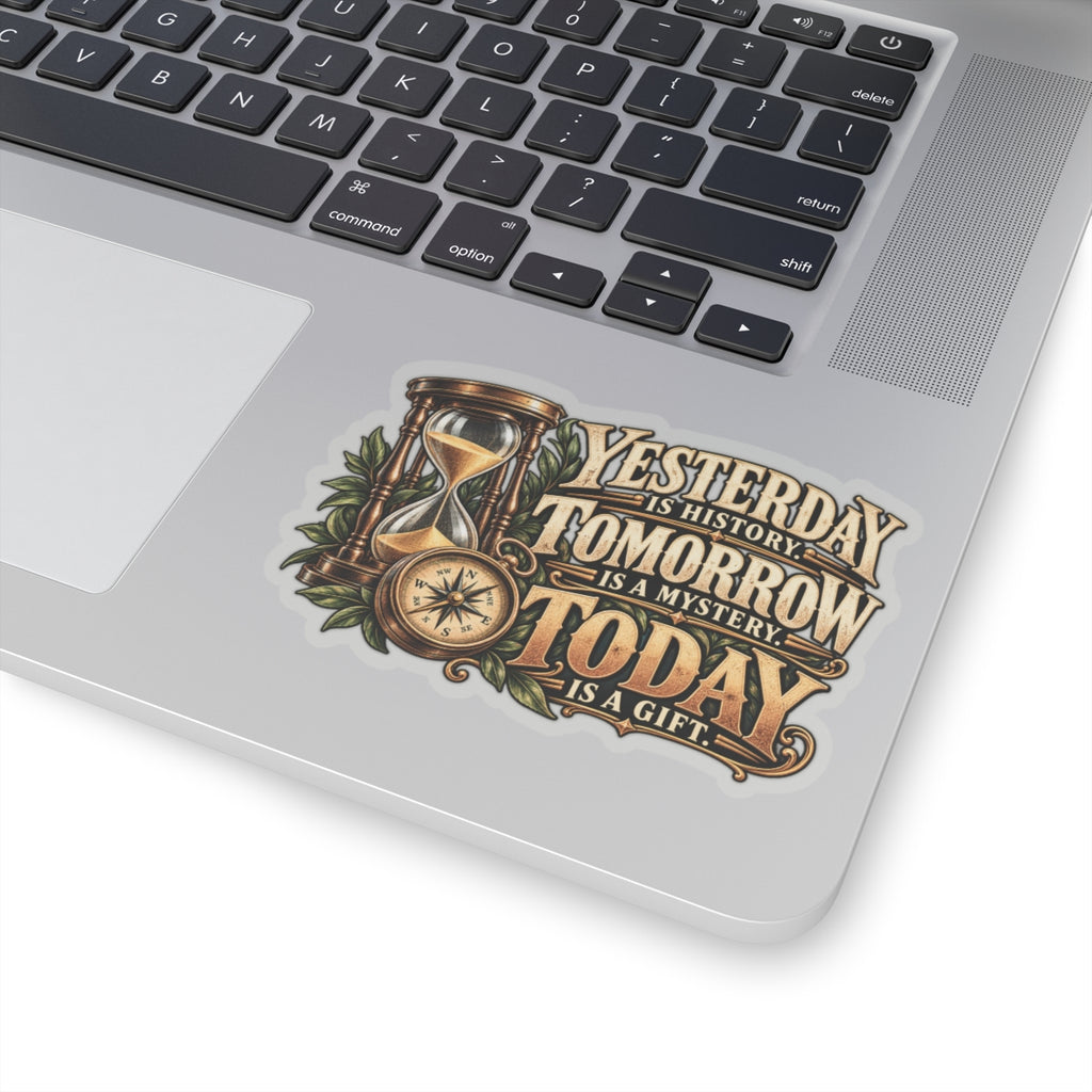Yesterday Tomorrow Today - Transparent - Kiss-Cut Sticker