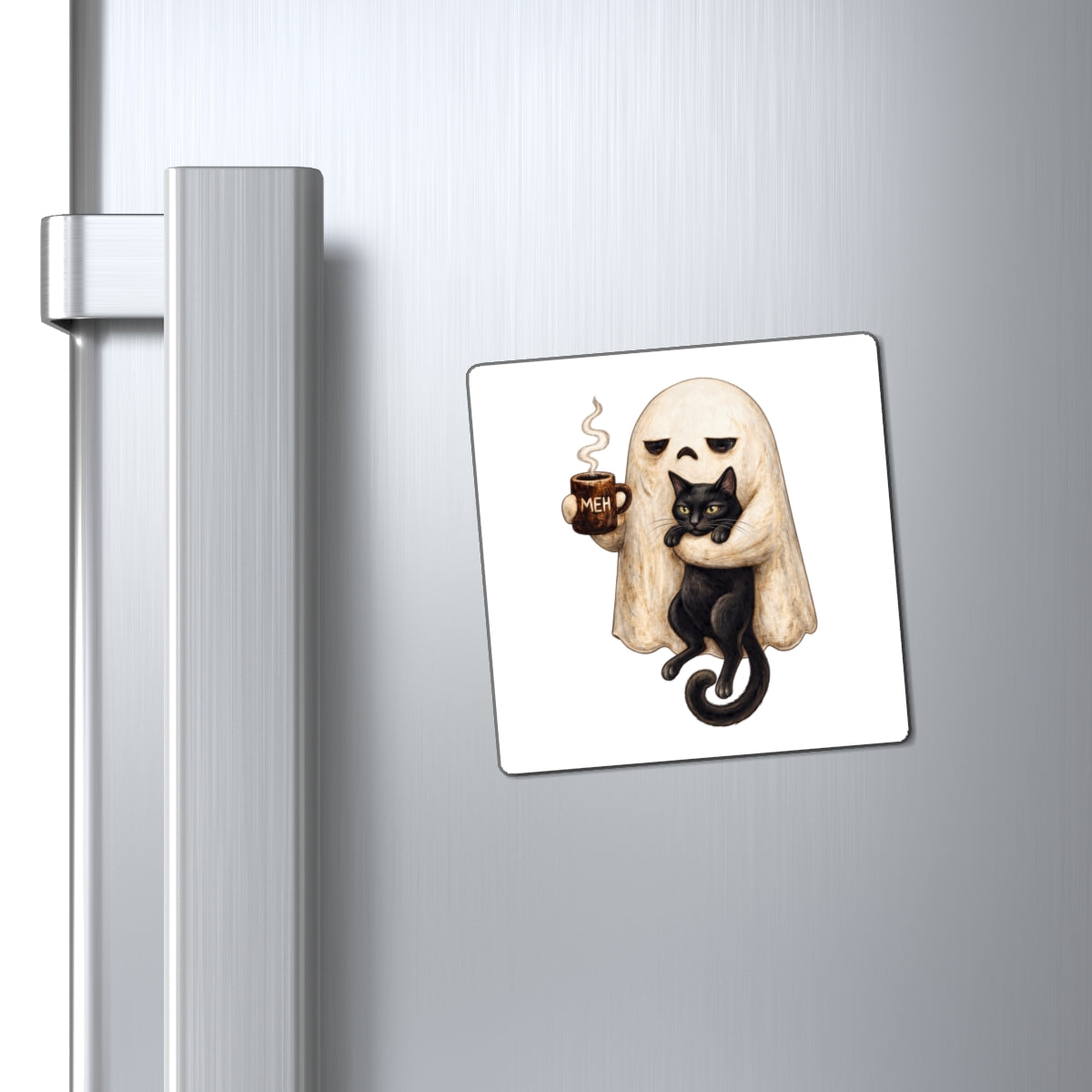 Meh Ghost and Black Cat - Magnet