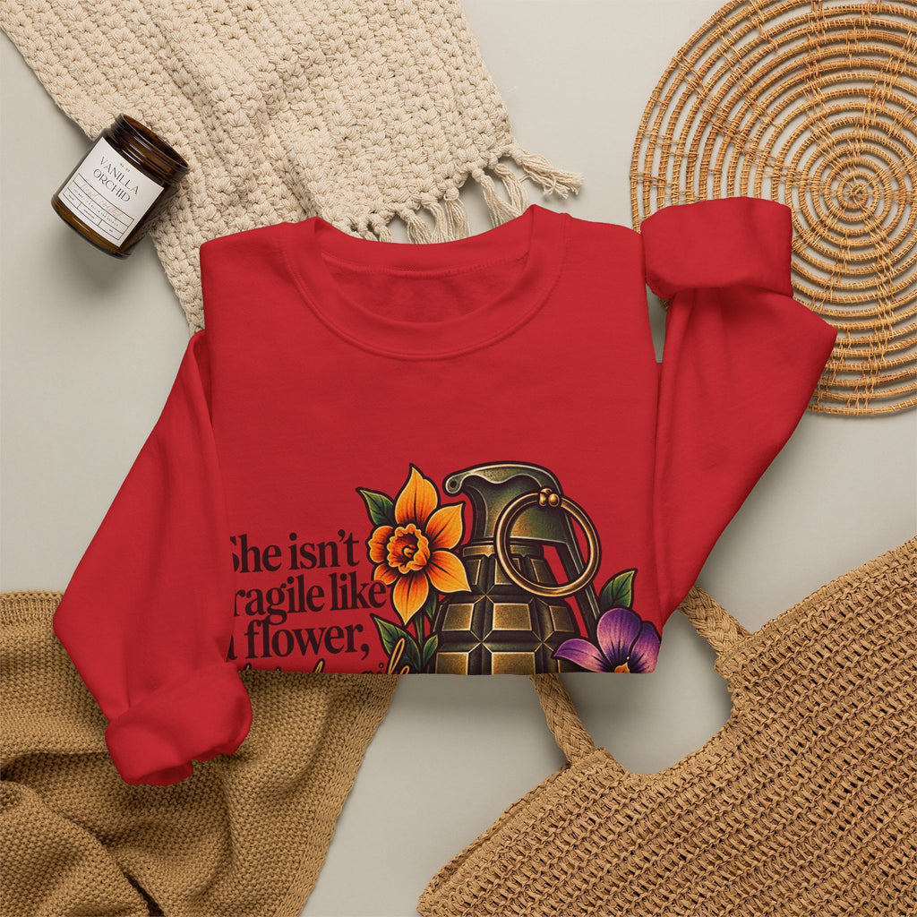 Fragile Like a Bomb - Floral Grenade - Crewneck Sweatshirt