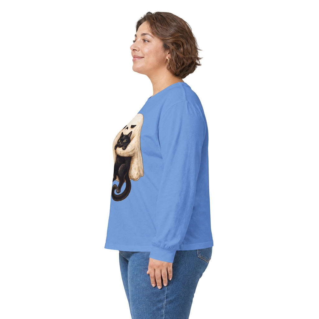 Meh Ghost and Black Cat - Unisex Ultra Cotton Long Sleeve Tee